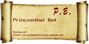 Princzenthal Bod névjegykártya